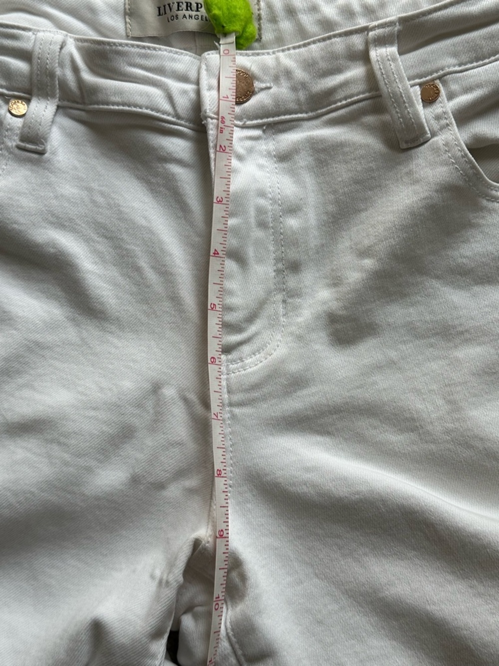 LIVERPOOL White Mid-Rise Straight Crop Jeans - Picture 5 of 7
